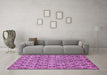 Machine Washable Abstract Purple Modern Area Rugs in a Living Room, wshabs465pur