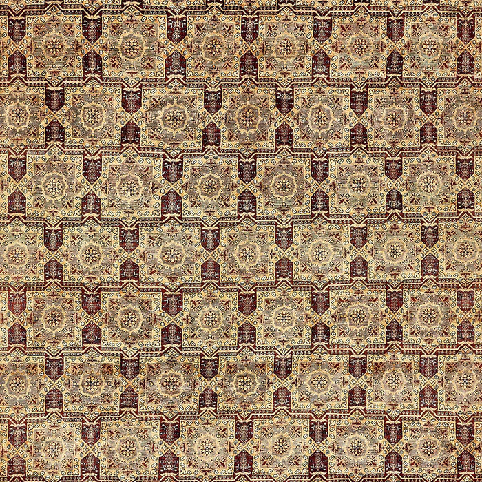 Machine Washable Abstract Red Brown Rug, wshabs465