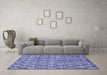 Machine Washable Abstract Blue Modern Rug in a Living Room, wshabs465blu