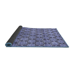 Sideview of Abstract Blue Modern Rug, abs465blu