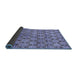 Sideview of Abstract Blue Modern Rug, abs465blu