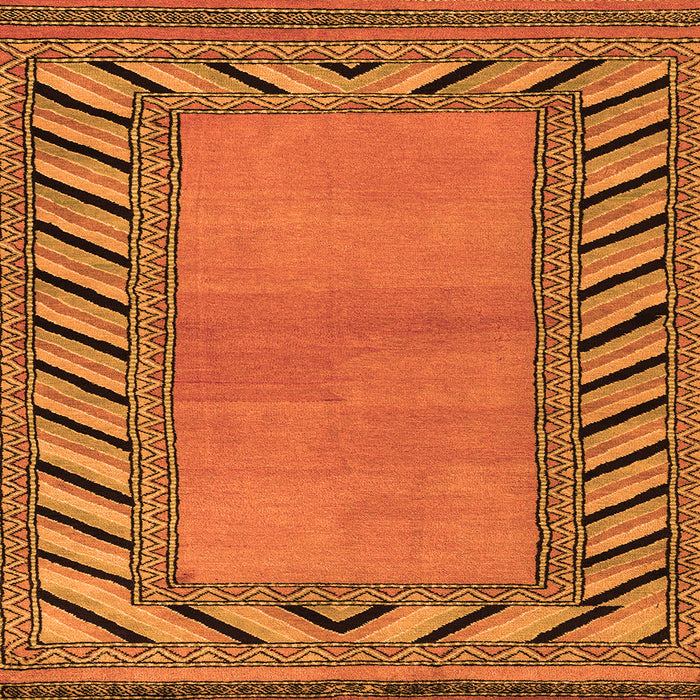 Square Machine Washable Southwestern Orange Country Area Rugs, wshabs4660org