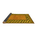 Sideview of Southwestern Yellow Country Rug, abs4660yw