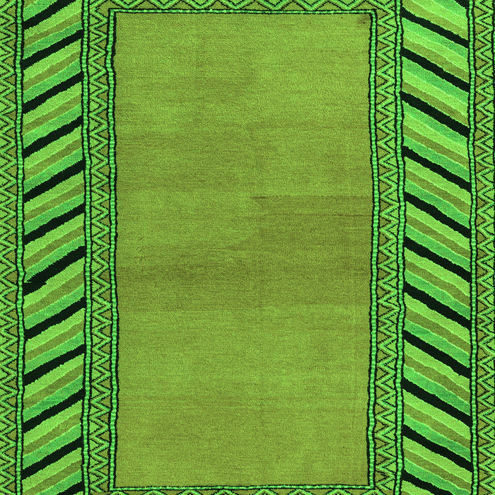Machine Washable Southwestern Green Country Area Rugs, wshabs4660grn