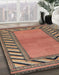 Abstract Brown Red Southwestern Rug in Family Room, abs4660