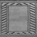 Square Southwestern Gray Country Rug, abs4660gry