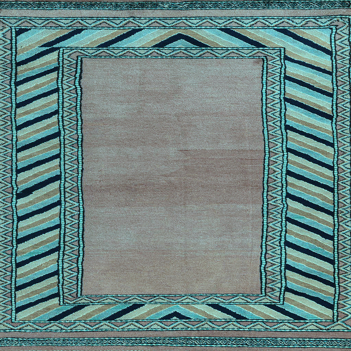 Square Southwestern Light Blue Country Rug, abs4660lblu