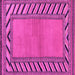 Square Southwestern Pink Country Rug, abs4660pnk