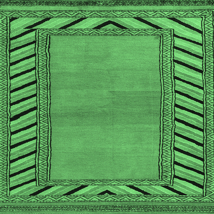 Square Southwestern Emerald Green Country Rug, abs4660emgrn