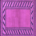 Square Southwestern Purple Country Rug, abs4660pur