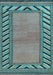 Southwestern Light Blue Country Rug, abs4660lblu