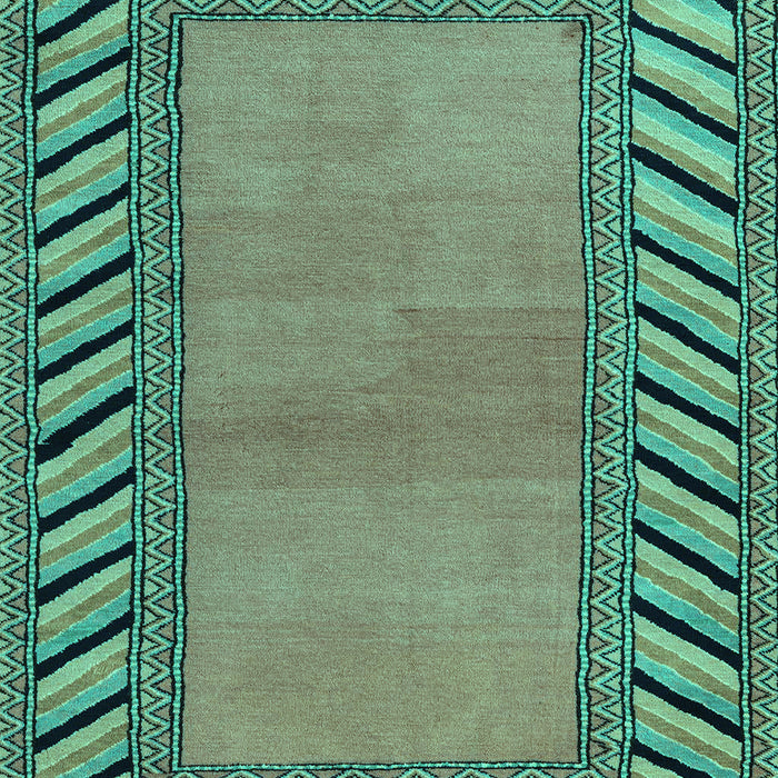 Machine Washable Southwestern Turquoise Country Area Rugs, wshabs4660turq