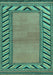 Southwestern Turquoise Country Rug, abs4660turq