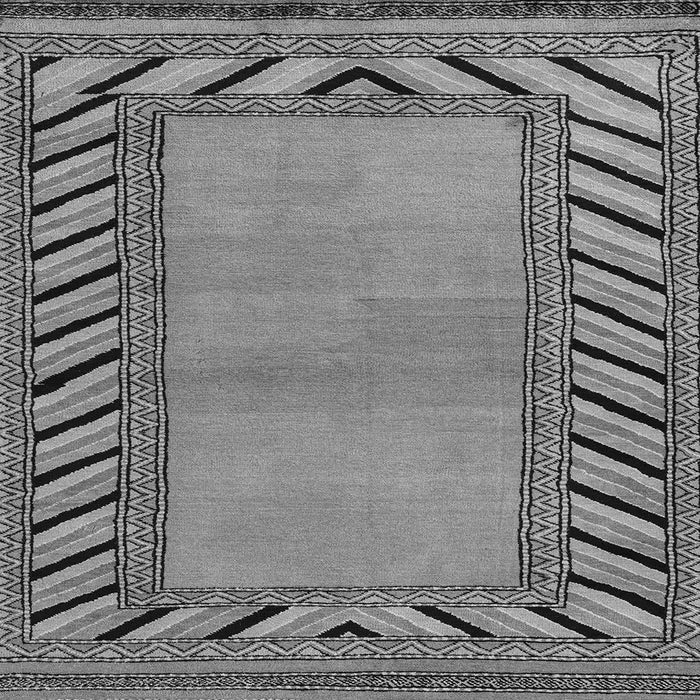 Square Machine Washable Southwestern Gray Country Rug, wshabs4660gry