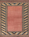 Abstract Brown Red Southwestern Rug, abs4660