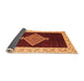 Sideview of Abstract Orange Modern Rug, abs4661org