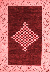 Abstract Red Modern Rug, abs4661red