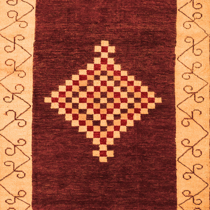 Machine Washable Abstract Orange Modern Area Rugs, wshabs4661org