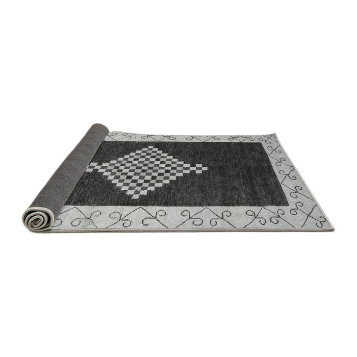 Sideview of Abstract Gray Modern Rug, abs4661gry