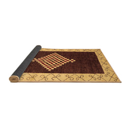Sideview of Abstract Brown Modern Rug, abs4661brn
