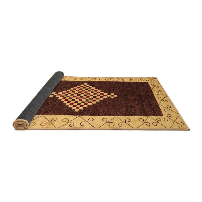 Sideview of Abstract Brown Modern Rug, abs4661brn