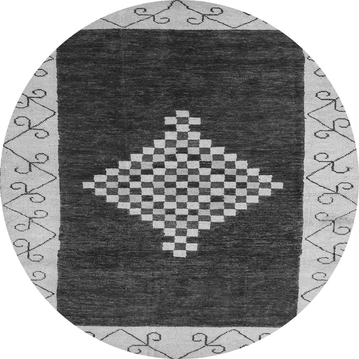 Round Abstract Gray Modern Rug, abs4661gry