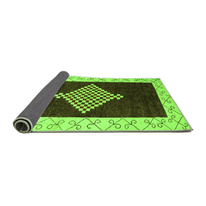 Sideview of Abstract Green Modern Rug, abs4661grn