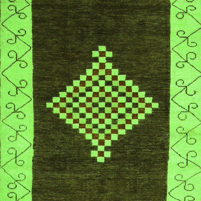 Abstract Green Modern Rug, abs4661grn