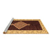 Sideview of Machine Washable Abstract Brown Modern Rug, wshabs4661brn