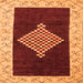 Square Abstract Orange Modern Rug, abs4661org