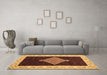 Machine Washable Abstract Brown Modern Rug in a Living Room,, wshabs4661brn