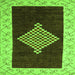 Square Abstract Green Modern Rug, abs4661grn