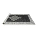 Sideview of Machine Washable Abstract Gray Modern Rug, wshabs4661gry