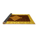 Sideview of Abstract Yellow Modern Rug, abs4661yw