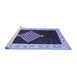 Sideview of Machine Washable Abstract Blue Modern Rug, wshabs4661blu