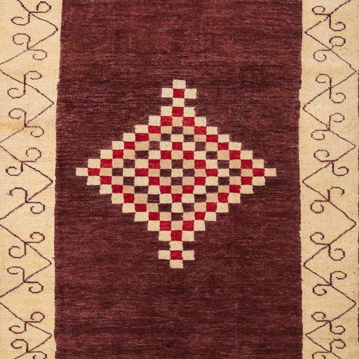 Machine Washable Abstract Saffron Red Rug, wshabs4661