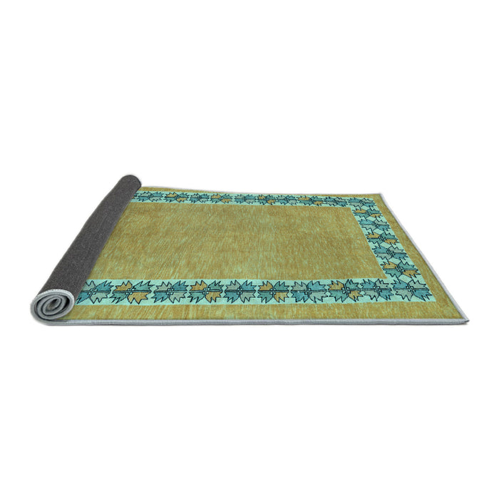 Sideview of Abstract Light Blue Modern Rug, abs4662lblu