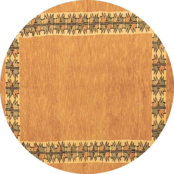 Round Machine Washable Abstract Brown Modern Rug, wshabs4662brn