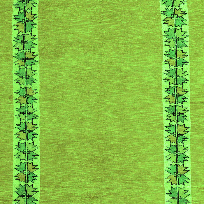 Machine Washable Abstract Green Modern Area Rugs, wshabs4662grn