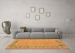 Machine Washable Abstract Brown Modern Rug in a Living Room,, wshabs4662brn