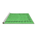 Sideview of Machine Washable Abstract Emerald Green Modern Area Rugs, wshabs4662emgrn