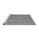 Sideview of Machine Washable Abstract Gray Modern Rug, wshabs4662gry