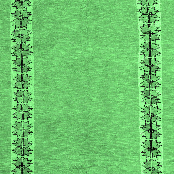 Machine Washable Abstract Emerald Green Modern Area Rugs, wshabs4662emgrn