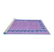 Sideview of Machine Washable Abstract Blue Modern Rug, wshabs4662blu