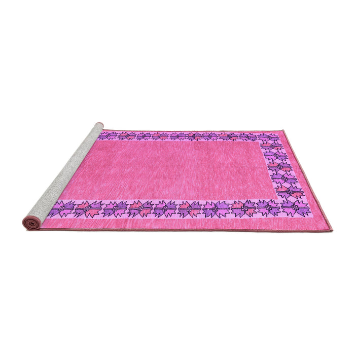 Sideview of Machine Washable Abstract Purple Modern Area Rugs, wshabs4662pur