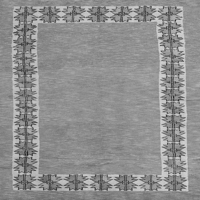 Square Machine Washable Abstract Gray Modern Rug, wshabs4662gry
