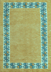 Abstract Light Blue Modern Rug, abs4662lblu