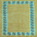 Square Machine Washable Abstract Light Blue Modern Rug, wshabs4662lblu