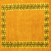 Square Abstract Yellow Modern Rug, abs4662yw