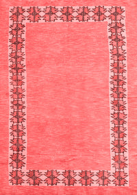 Abstract Red Modern Rug, abs4662red